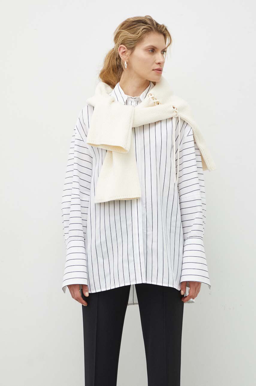 Day Birger et Mikkelsen camasa femei, culoarea alb, cu guler clasic, relaxed Day Birger et Mikkelsen camasa femei, culoarea alb, cu guler clasic, relaxed