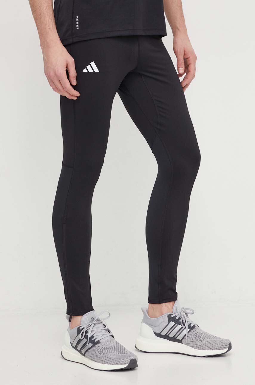 adidas Performance colanți de alergare Adizero culoarea negru, uni IN1164 adidas Performance colanți de alergare Adizero culoarea negru, uni IN1164