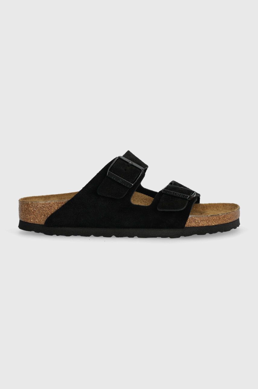 Birkenstock papuci din piele Arizona femei, culoarea negru, 1027164 Birkenstock papuci din piele Arizona femei, culoarea negru, 1027164
