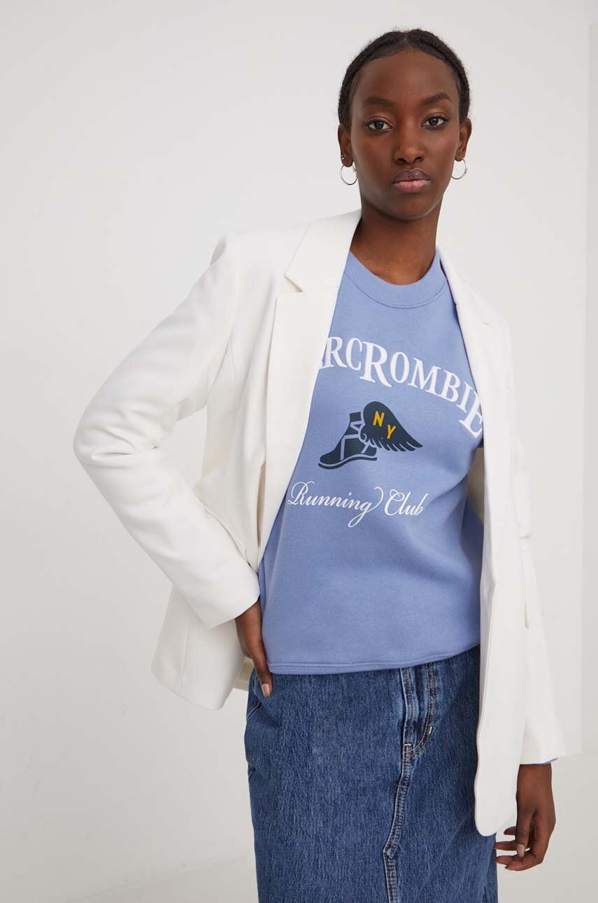 Abercrombie & Fitch sacou culoarea bej, un singur rand de nasturi, neted Abercrombie & Fitch sacou culoarea bej, un singur rand de nasturi, neted