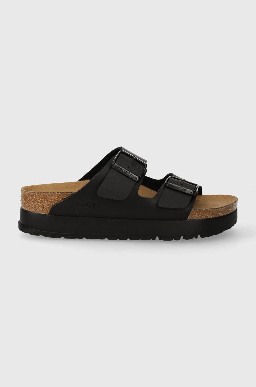 Birkenstock papuci Arizona Platform Flex femei, culoarea negru, 1027395 Birkenstock papuci Arizona Platform Flex femei, culoarea negru, 1027395