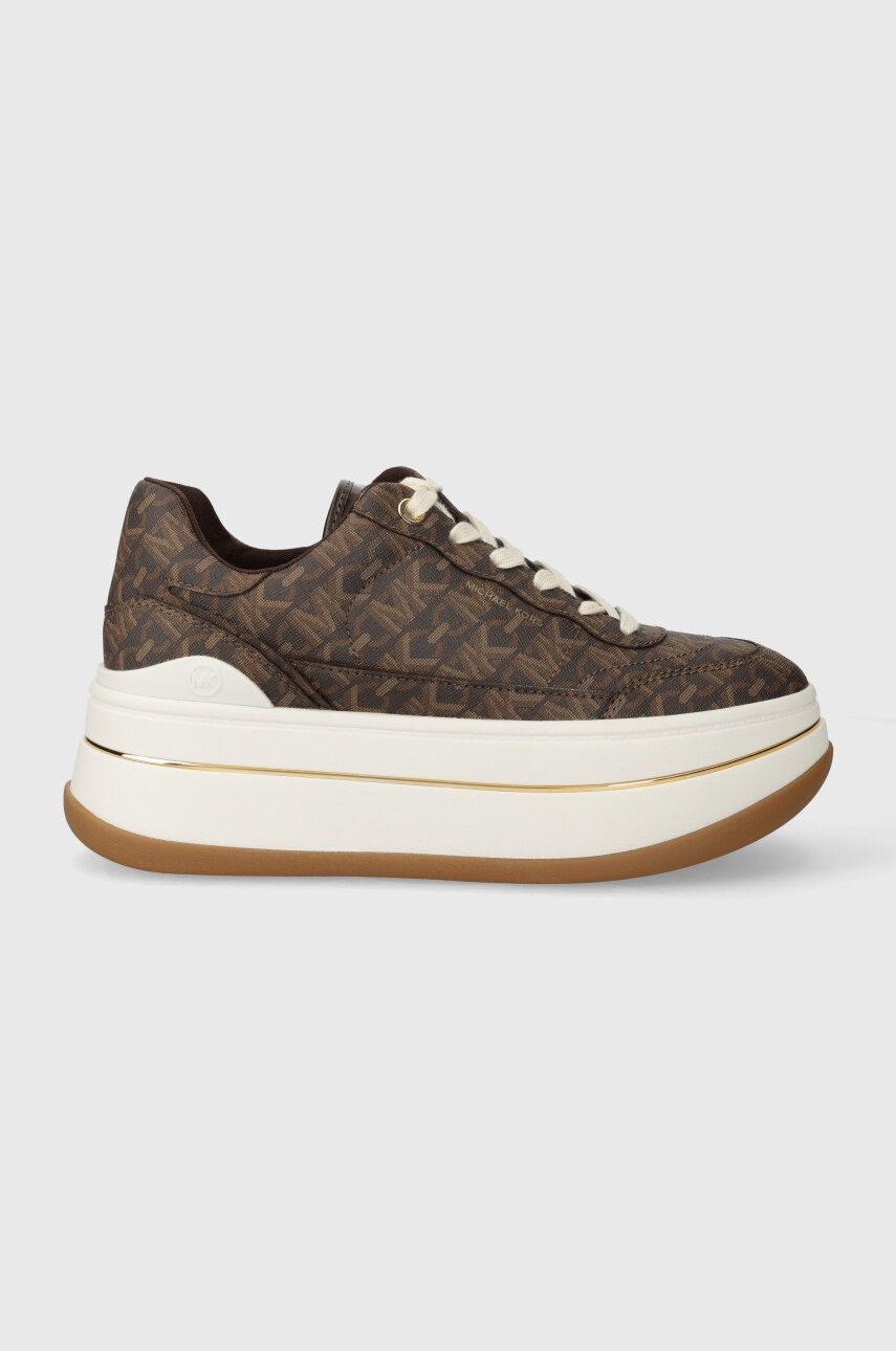 MICHAEL Michael Kors sneakers Hayes culoarea maro, 43R4HYFS1B MICHAEL Michael Kors sneakers Hayes culoarea maro, 43R4HYFS1B
