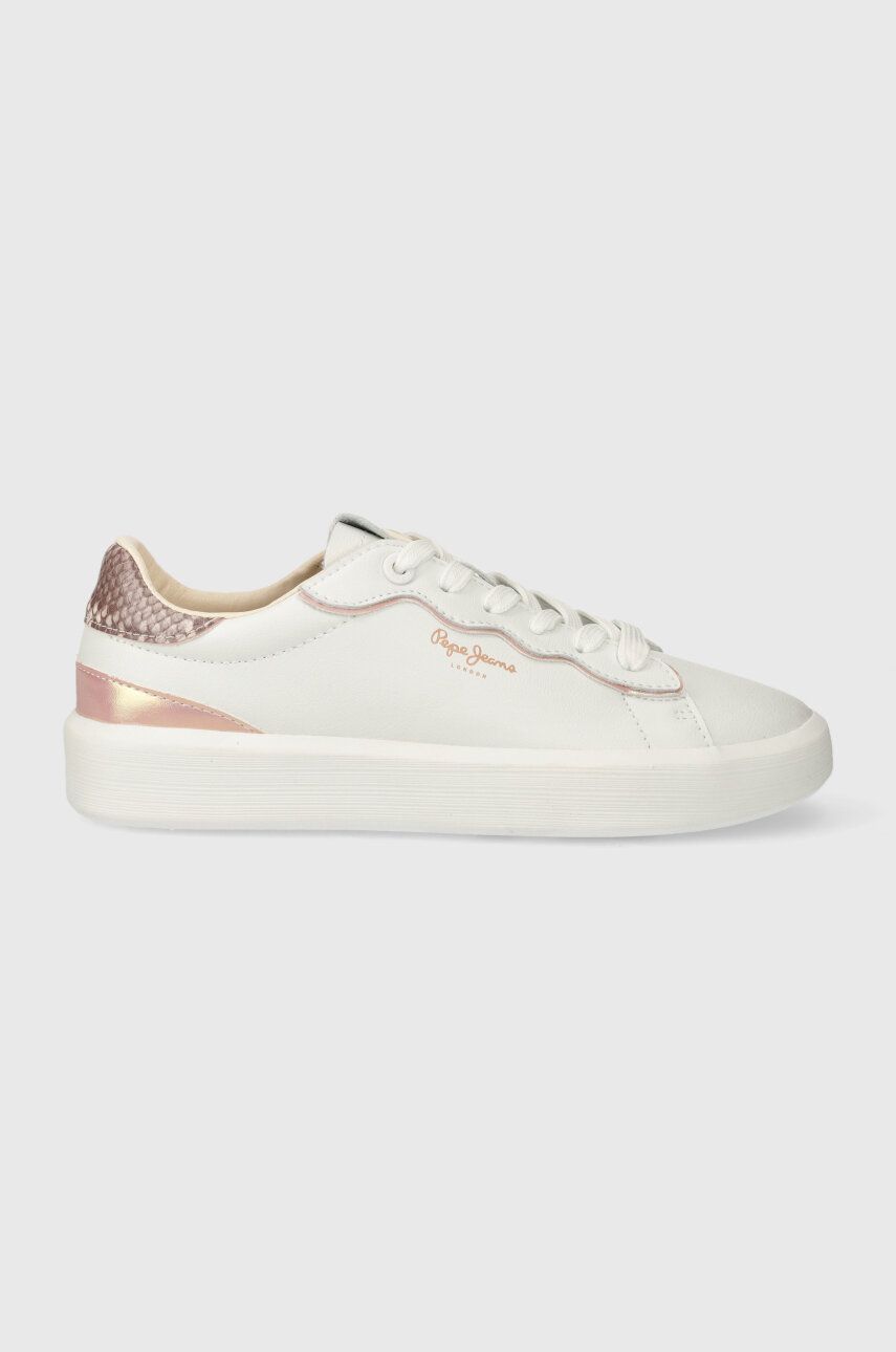 Pepe Jeans sneakers din piele PLS00006 culoarea alb, DOBBIE SEAL Pepe Jeans sneakers din piele PLS00006 culoarea alb, DOBBIE SEAL