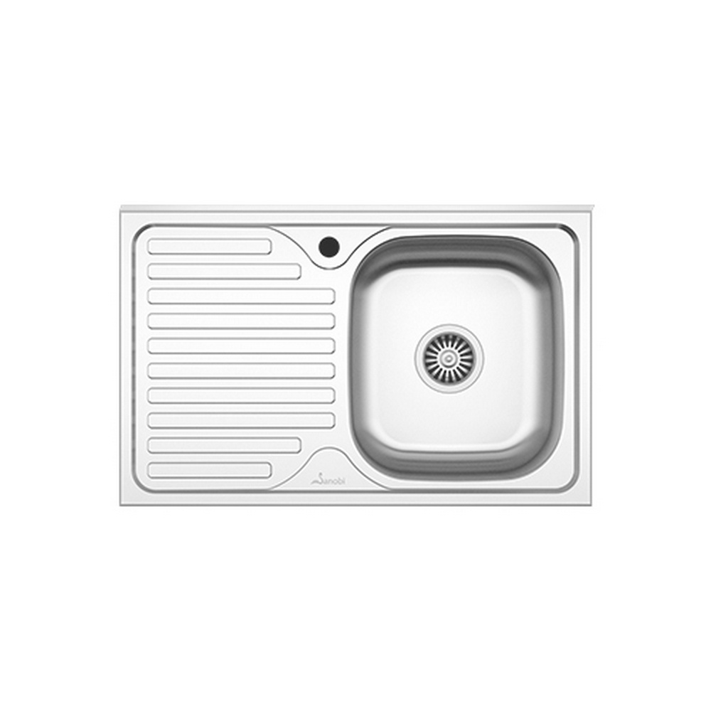 Chiuveta Sanobi, 1 Cuva dreapta, Inox lucios, pe masca, 80 x 50 cm Chiuveta Sanobi, 1 Cuva dreapta, Inox lucios, pe masca, 80 x 50 cm