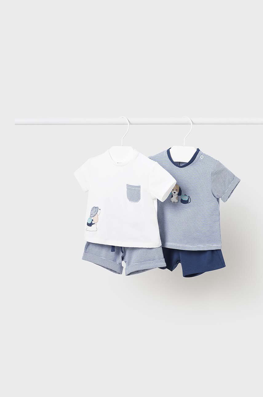 Mayoral Newborn compleu bebe 2-pack culoarea albastru marin Mayoral Newborn compleu bebe 2-pack culoarea albastru marin