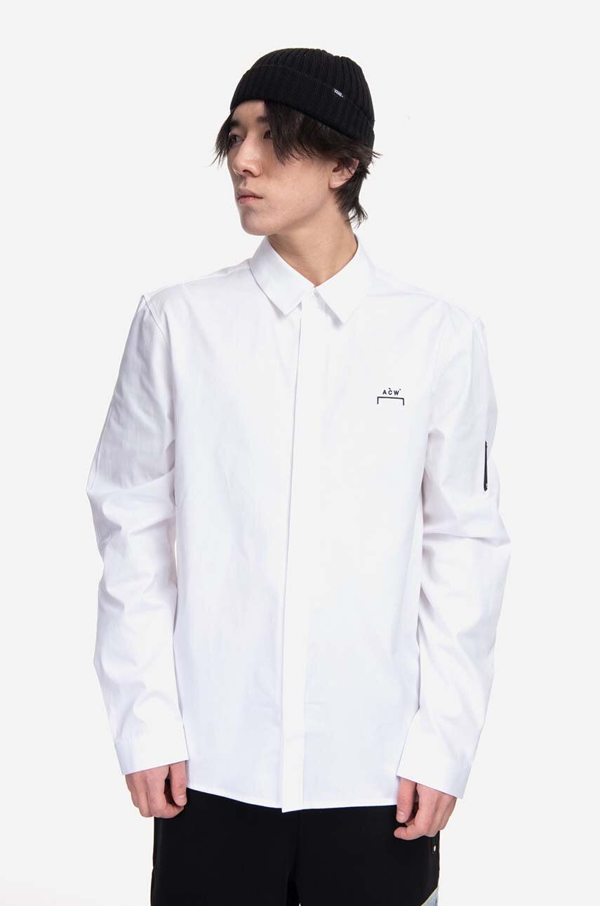 A-COLD-WALL* cămașă din bumbac Pawson Shirt bărbați, culoarea alb, cu guler clasic, regular ACWMSH078-WHITE A-COLD-WALL* cămașă din bumbac Pawson Shirt bărbați, culoarea alb, cu guler clasic, regular ACWMSH078-WHITE