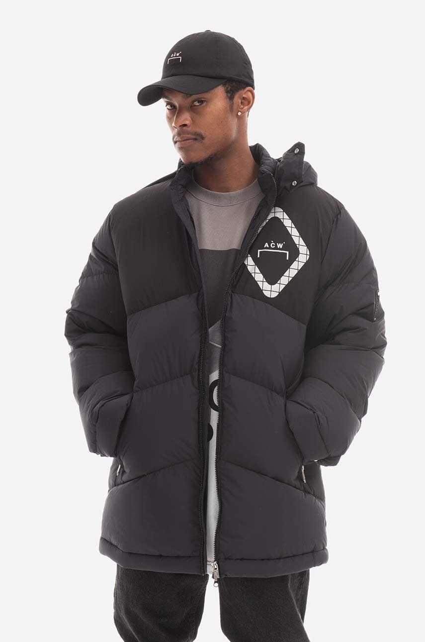 A-COLD-WALL* geacă de puf Panelled Down Jacket bărbați, culoarea negru, de iarnă ACWMO107.-RUST A-COLD-WALL* geacă de puf Panelled Down Jacket bărbați, culoarea negru, de iarnă ACWMO107.-RUST