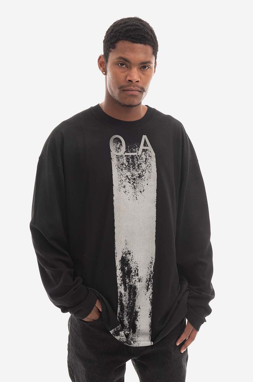 A-COLD-WALL* longsleeve din bumbac Plaster LS T-shirt culoarea negru, cu imprimeu ACWMTS094-BLACK A-COLD-WALL* longsleeve din bumbac Plaster LS T-shirt culoarea negru, cu imprimeu ACWMTS094-BLACK