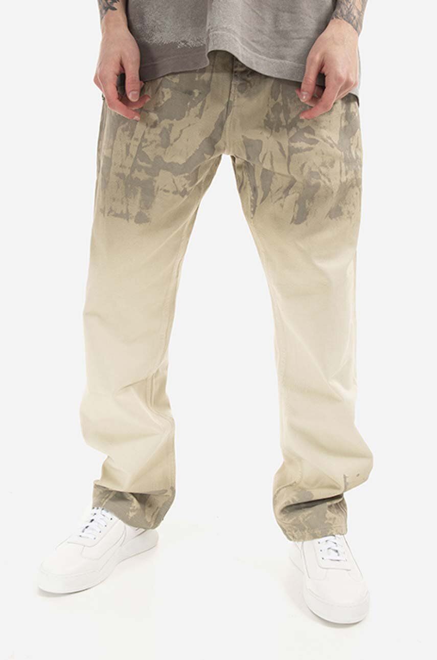A-COLD-WALL* pantaloni Dye Tech bărbați, culoarea bej, cu guler clasic, relaxed ACWMJS004.-BONE A-COLD-WALL* pantaloni Dye Tech bărbați, culoarea bej, cu guler clasic, relaxed ACWMJS004.-BONE