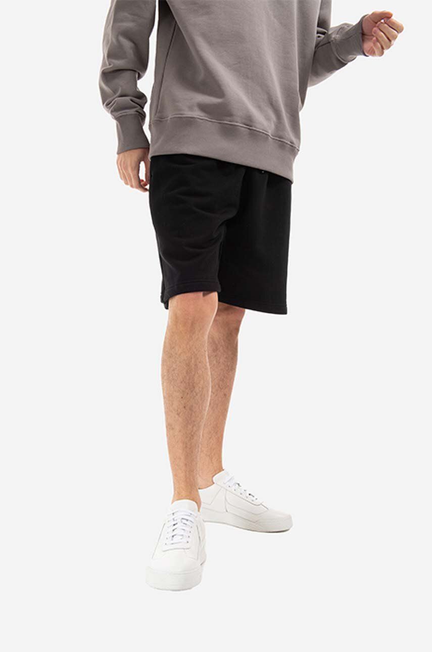 A-COLD-WALL* pantaloni scurți din bumbac Essential Logo culoarea negru ACWMB118-SLATE.GREY A-COLD-WALL* pantaloni scurți din bumbac Essential Logo culoarea negru ACWMB118-SLATE.GREY