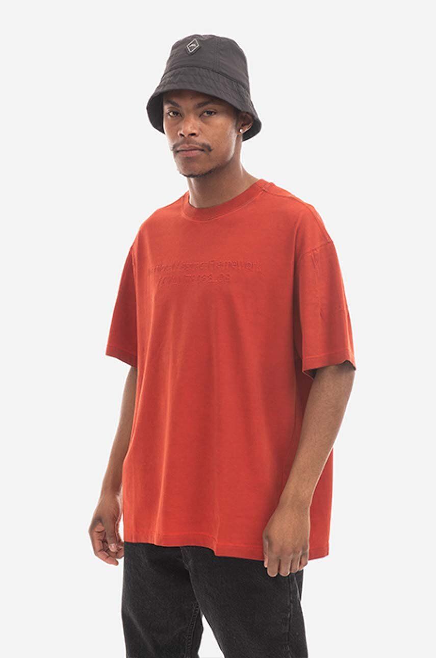 A-COLD-WALL* tricou din bumbac Overdye culoarea roșu, cu imprimeu ACWMTS088.-WINE A-COLD-WALL* tricou din bumbac Overdye culoarea roșu, cu imprimeu ACWMTS088.-WINE