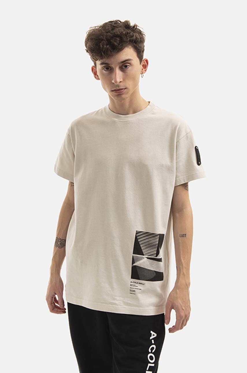 A-COLD-WALL* tricou din bumbac Scan T-shirt culoarea bej, cu imprimeu ACWMTS074.-BONE A-COLD-WALL* tricou din bumbac Scan T-shirt culoarea bej, cu imprimeu ACWMTS074.-BONE
