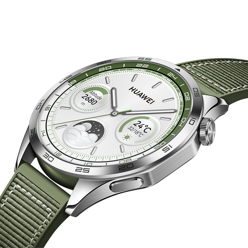 HUAWEI WATCH GT 4 46mm Green, Curea Green Woven, Android/iOS HUAWEI WATCH GT 4 46mm Green, Curea Green Woven, Android/iOS