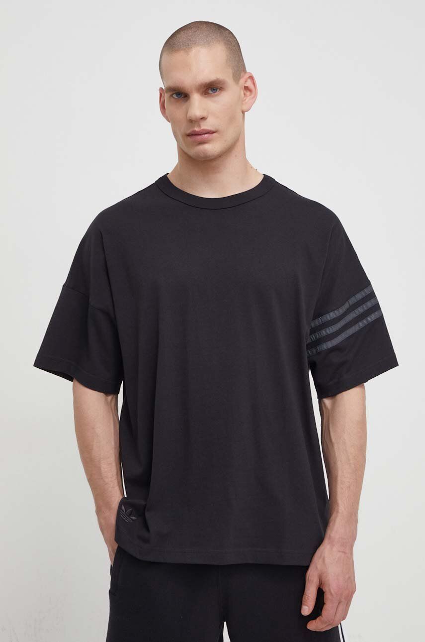 adidas Originals tricou din bumbac bărbați, culoarea negru, cu imprimeu IR9452 adidas Originals tricou din bumbac bărbați, culoarea negru, cu imprimeu IR9452