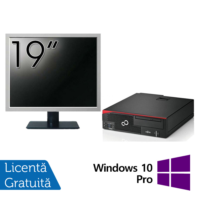 Pachet Calculator Fujitsu Esprimo D756 Desktop, Intel Core i5-6500 3.20GHz, 8GB DDR4, 500GB SATA, DVD-ROM + Monitor 19 Inch + Windows 10 Pro Pachet Calculator Fujitsu Esprimo D756 Desktop, Intel Core i5-6500 3.20GHz, 8GB DDR4, 500GB SATA, DVD-ROM + Monitor 19 Inch + Windows 10 Pro