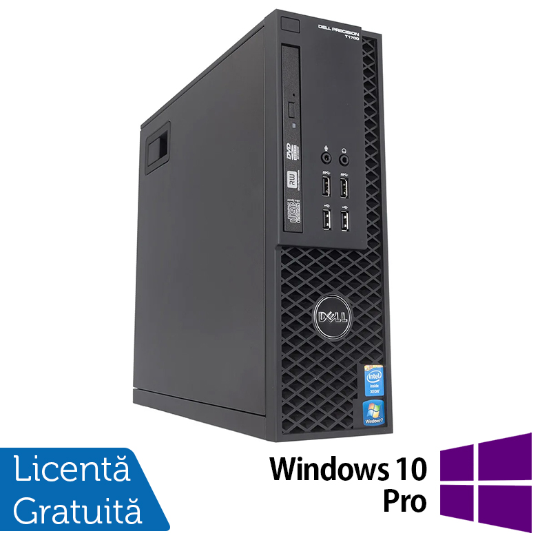 Workstation Dell Precision T1700 SFF, Intel Quad Core i5-4570 3.2GHz - 3.6GHz, 16GB DDR3, 240GB SSD, On-Board Intel HD Graphics 4600, DVD-RW + Windows 10 Pro Workstation Dell Precision T1700 SFF, Intel Quad Core i5-4570 3.2GHz - 3.6GHz, 16GB DDR3, 240GB SSD, On-Board Intel HD Graphics 4600, DVD-RW + Windows 10 Pro