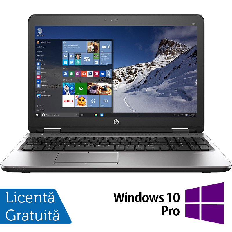 Laptop Refurbished HP ProBook 650 G2, Intel Core i5-6200U 2.30GHz, 8GB DDR4, 256GB SSD, 15.6 Inch HD, Tastatura Numerica + Windows 10 Pro Laptop Refurbished HP ProBook 650 G2, Intel Core i5-6200U 2.30GHz, 8GB DDR4, 256GB SSD, 15.6 Inch HD, Tastatura Numerica + Windows 10 Pro