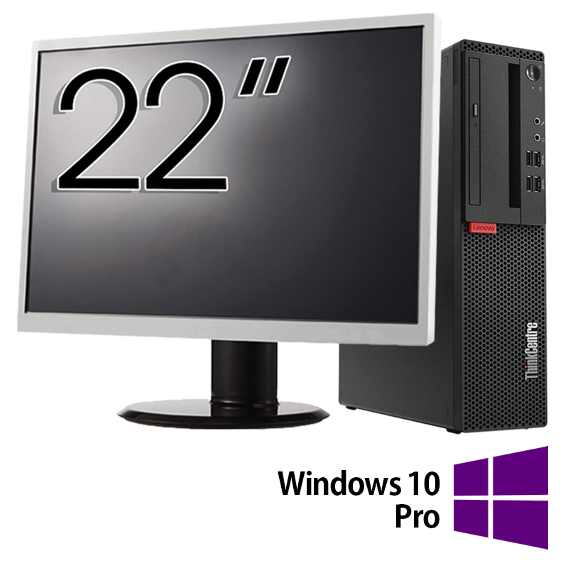 Pachet Refurbished Calculator Lenovo M710 SFF, Intel Core i3-6100 3.70GHz, 8GB DDR4, 256GB SSD + Monitor 22 Inch + Windows 10 Pro Pachet Refurbished Calculator Lenovo M710 SFF, Intel Core i3-6100 3.70GHz, 8GB DDR4, 256GB SSD + Monitor 22 Inch + Windows 10 Pro