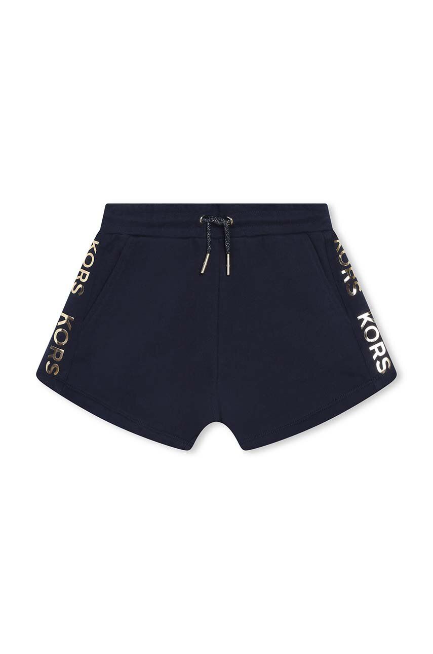 Michael Kors pantaloni scurți din bumbac pentru copii culoarea albastru marin, cu imprimeu Michael Kors pantaloni scurți din bumbac pentru copii culoarea albastru marin, cu imprimeu