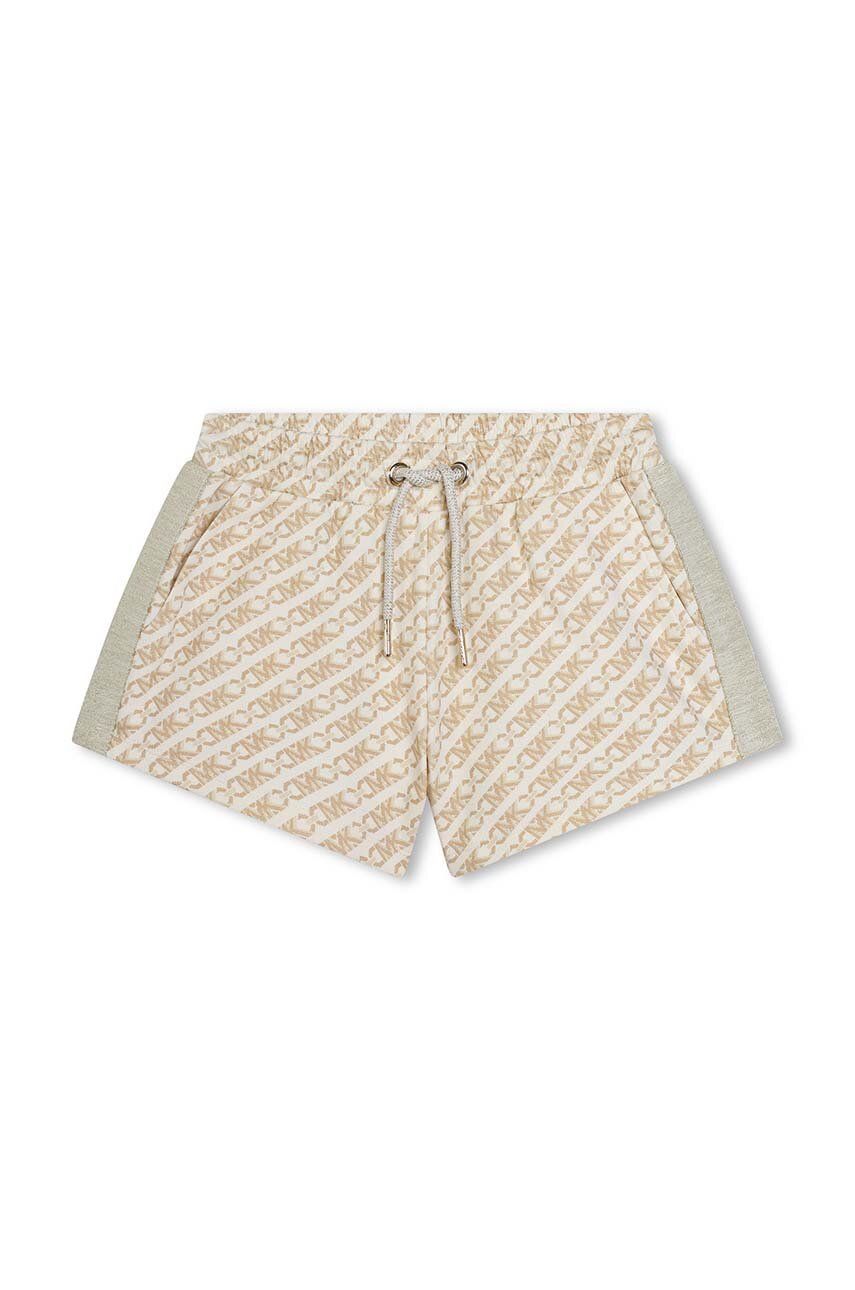 Michael Kors pantaloni scurti copii culoarea bej, modelator, talie reglabila Michael Kors pantaloni scurti copii culoarea bej, modelator, talie reglabila