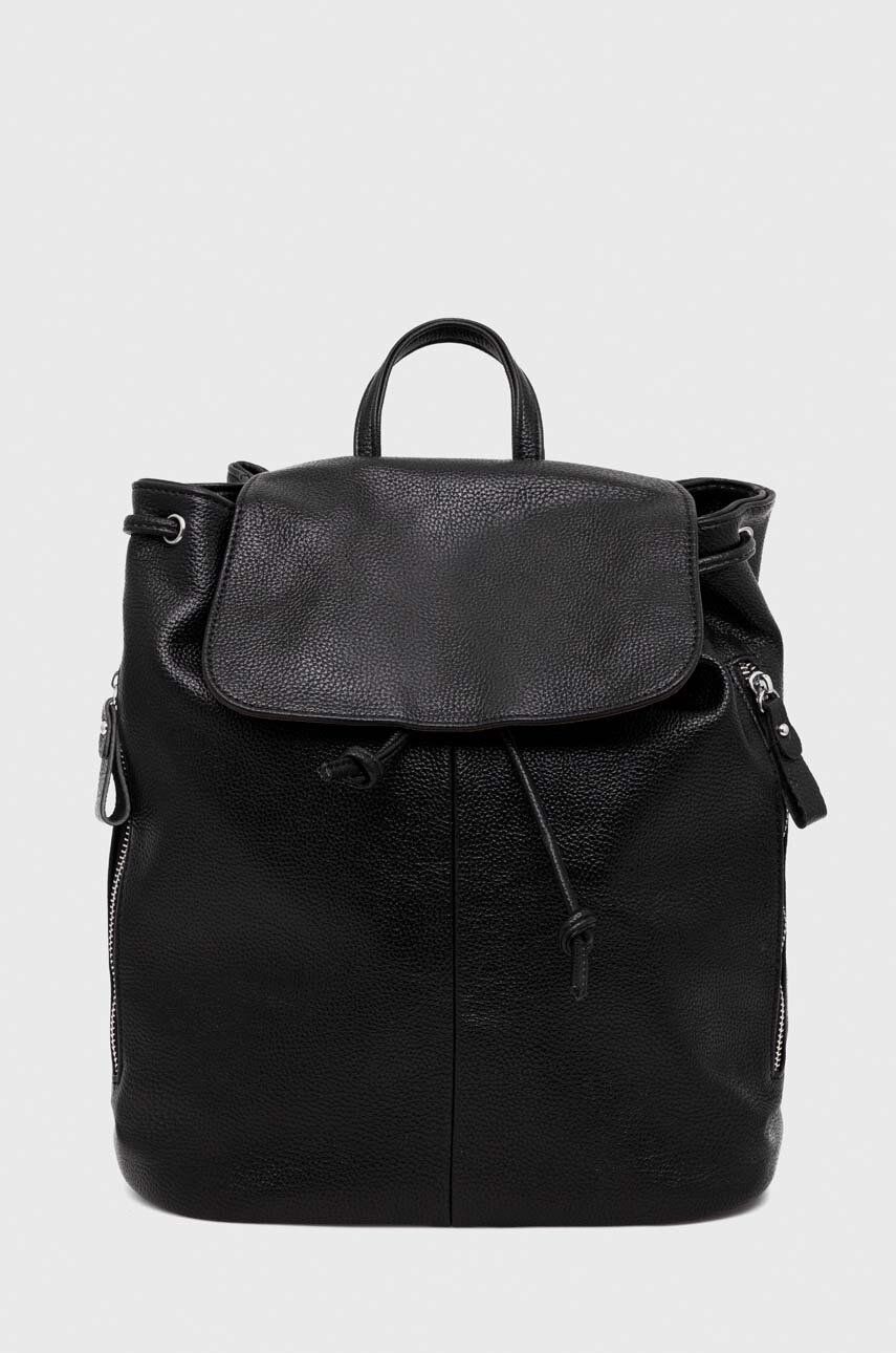 Answear Lab ghiozdan de piele femei, culoarea negru, mic, neted Answear Lab ghiozdan de piele femei, culoarea negru, mic, neted