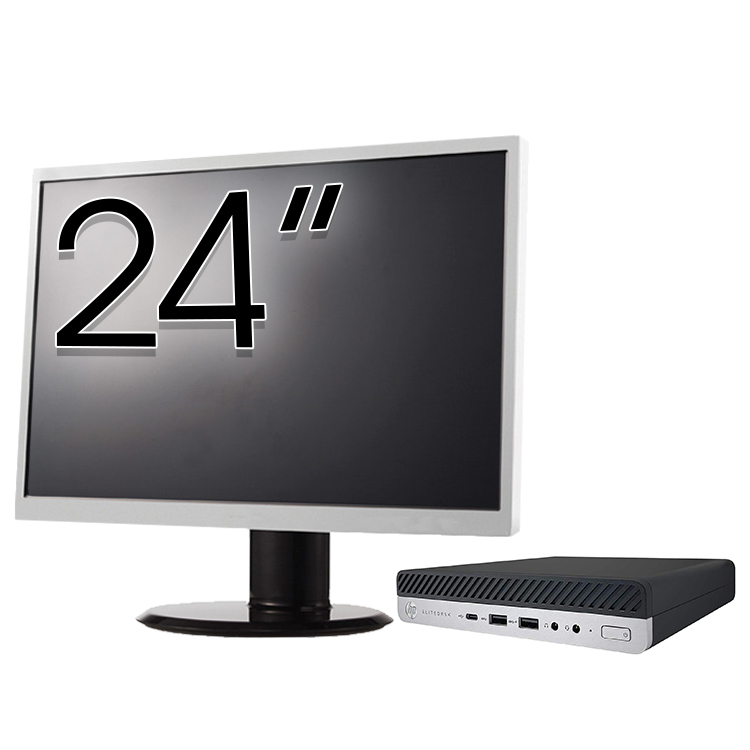 Pachet Calculator HP EliteDesk 800 G5 Mini PC, Intel Core i5-9500 3.00-4.40GHz, 16GB DDR4, 512GB SSD + Monitor 24 Inch Pachet Calculator HP EliteDesk 800 G5 Mini PC, Intel Core i5-9500 3.00-4.40GHz, 16GB DDR4, 512GB SSD + Monitor 24 Inch