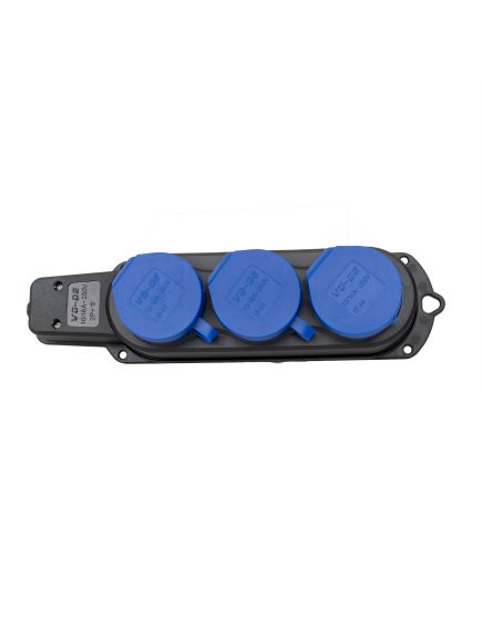 Prelungitor cauciucat pentru exterior, Z-TOOLS cu 3 lacasuri, 16A, IP44, fara cablu / ZTS 8417 Engros Prelungitor cauciucat pentru exterior, Z-TOOLS cu 3 lacasuri, 16A, IP44, fara cablu / ZTS 8417 Engros