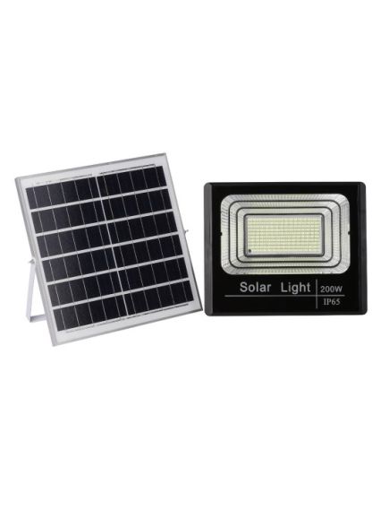 Proiector cu Panou Solar Monocristalin si telecomanda - 200W/6500k,EN GROSS. Proiector cu Panou Solar Monocristalin si telecomanda - 200W/6500k,EN GROSS.
