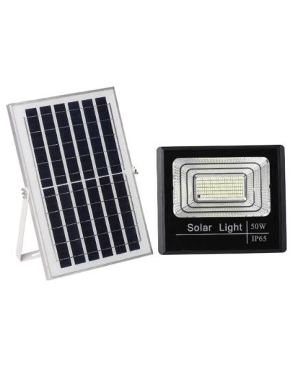 Proiector cu Panou Solar Monocristalin si telecomanda - 50W/6500k,EN GROSS. Proiector cu Panou Solar Monocristalin si telecomanda - 50W/6500k,EN GROSS.