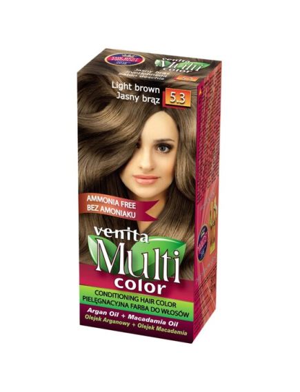 Vopsea de par fara amoniac, Multicolor, Venita, 50 ml, Nr. 5.3, Light Brown Engros Vopsea de par fara amoniac, Multicolor, Venita, 50 ml, Nr. 5.3, Light Brown Engros