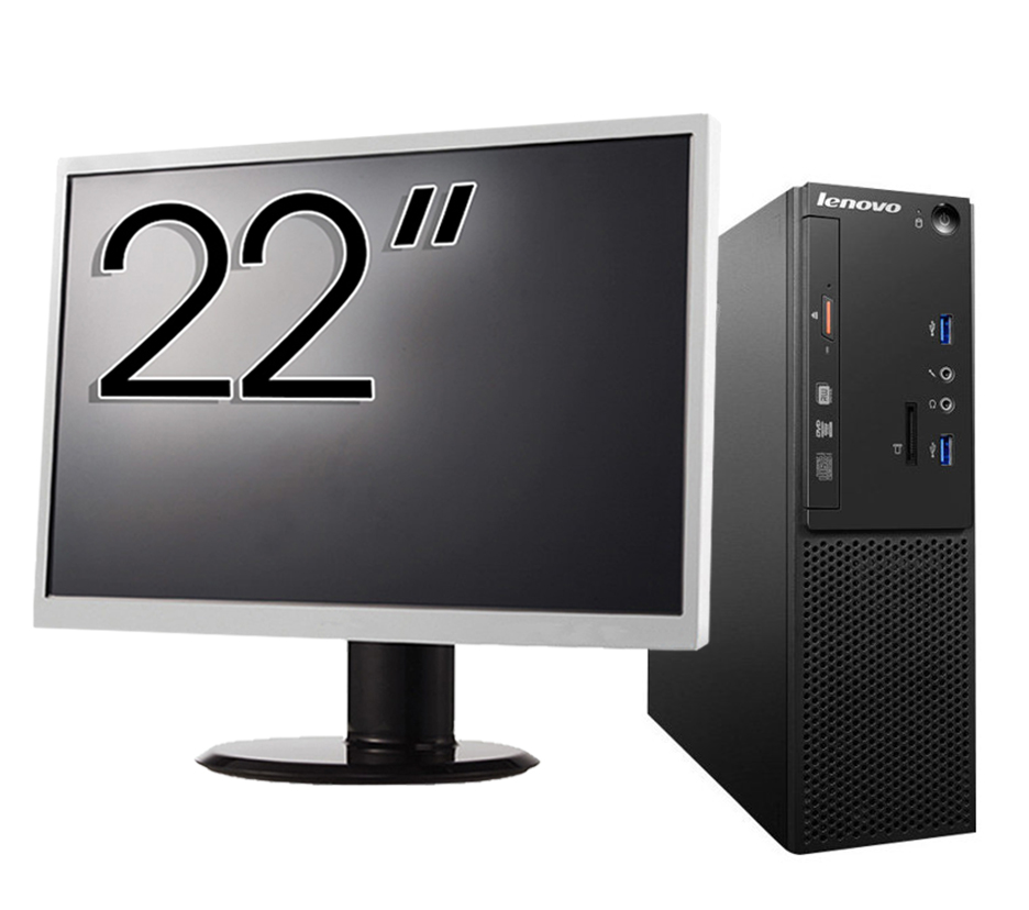 Pachet Second Hand Calculator Lenovo S510 SFF, Intel Core i7-6700 3.40GHz, 8GB DDR4, 256GB SSD + Monitor 22 Inch