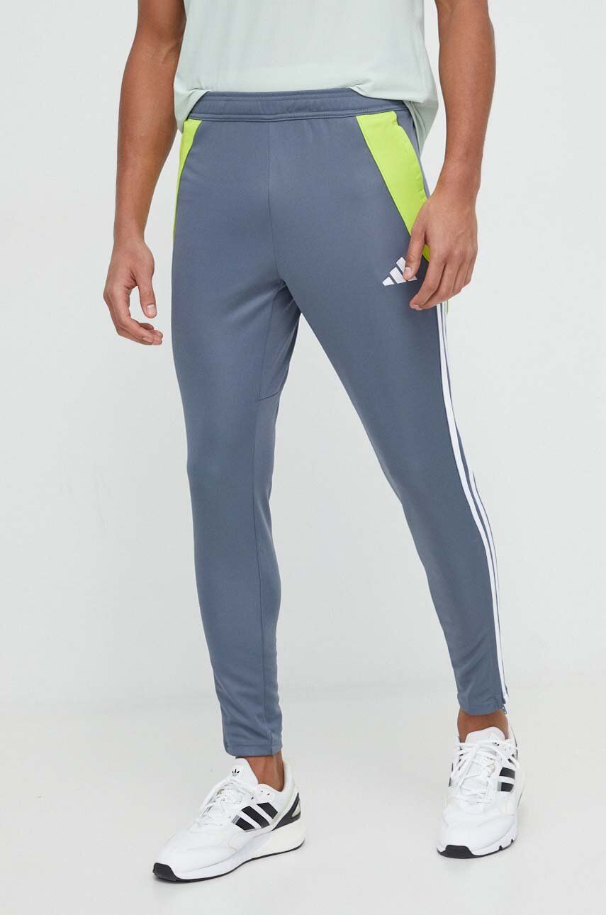 adidas Performance pantaloni de antrenament Tiro 24 culoarea gri, cu imprimeu IV6945 adidas Performance pantaloni de antrenament Tiro 24 culoarea gri, cu imprimeu IV6945