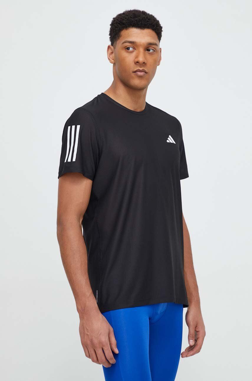 adidas Performance tricou de alergare Own the Run culoarea negru, cu imprimeu IN1500 adidas Performance tricou de alergare Own the Run culoarea negru, cu imprimeu IN1500