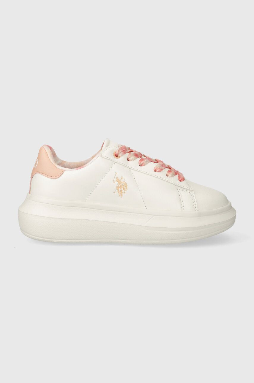 U.S. Polo Assn. sneakers pentru copii HELIS013A culoarea alb U.S. Polo Assn. sneakers pentru copii HELIS013A culoarea alb