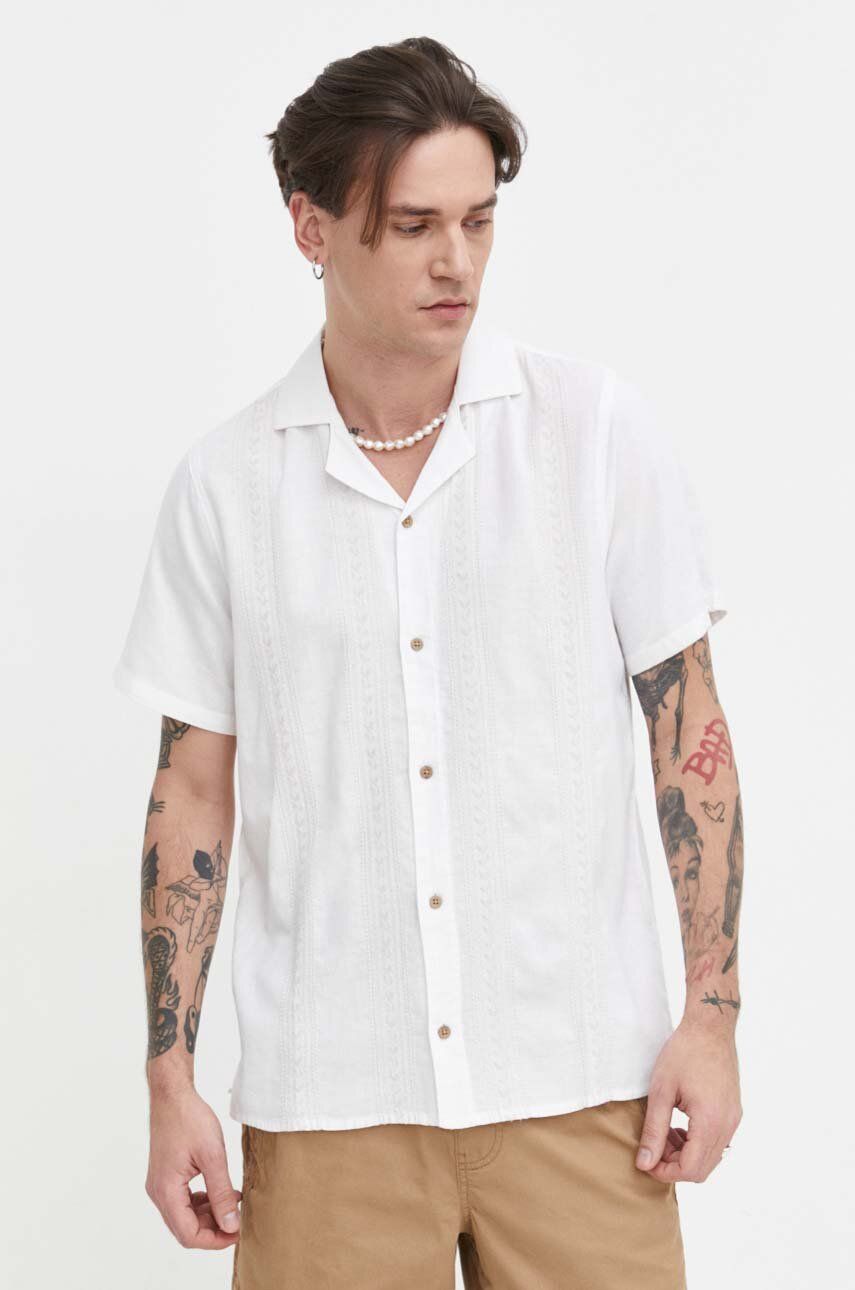 Hollister Co. camasa din amestec de in culoarea bej, regular Hollister Co. camasa din amestec de in culoarea bej, regular