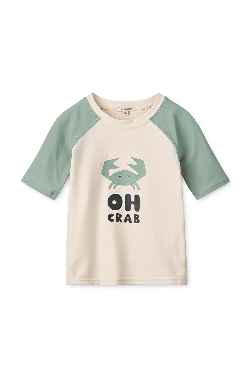 Liewood tricou de înot pentru copii Noah Placement Shortsleeve Swim Tee culoarea turcoaz Liewood tricou de înot pentru copii Noah Placement Shortsleeve Swim Tee culoarea turcoaz
