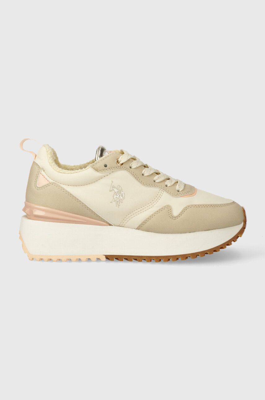 U.S. Polo Assn. sneakers BAYLE culoarea bej, BAYLE001W 4NH2 U.S. Polo Assn. sneakers BAYLE culoarea bej, BAYLE001W 4NH2