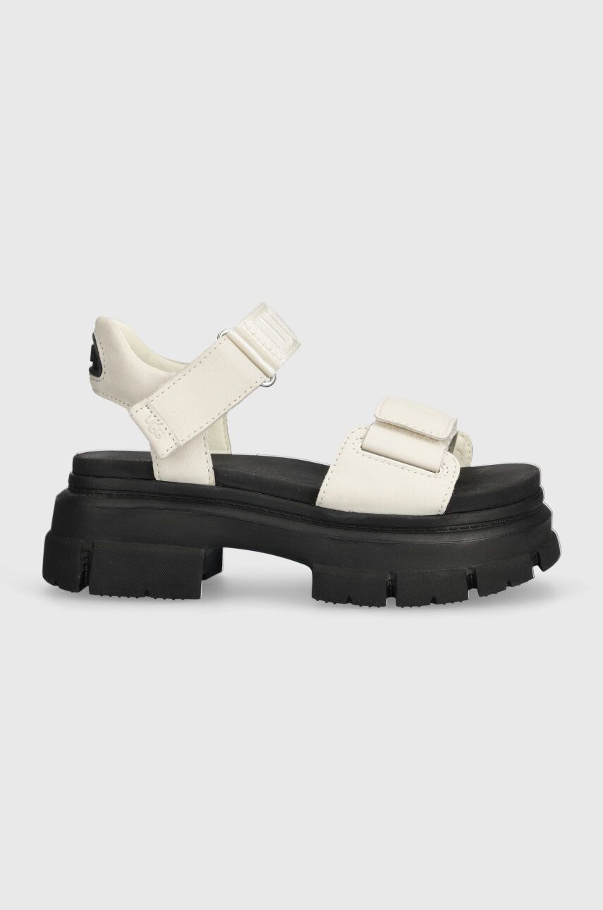 UGG sandale Ashton Ankle femei, culoarea bej, cu platforma, 1136764 UGG sandale Ashton Ankle femei, culoarea bej, cu platforma, 1136764