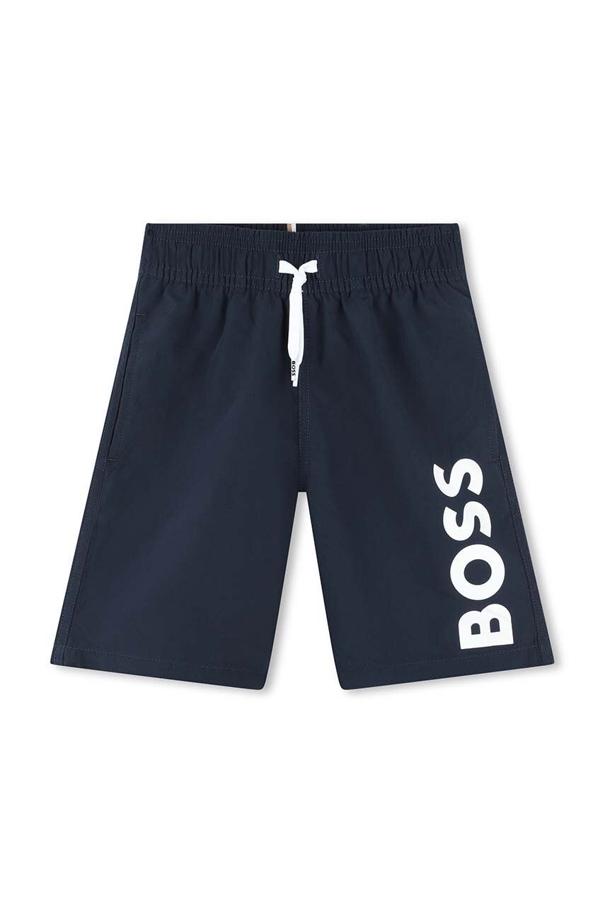BOSS pantaloni scurti de baie copii culoarea albastru marin BOSS pantaloni scurti de baie copii culoarea albastru marin