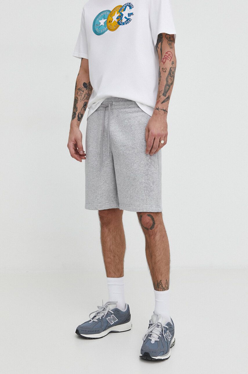 Hollister Co. pantaloni scurti barbati, culoarea gri, melanj Hollister Co. pantaloni scurti barbati, culoarea gri, melanj