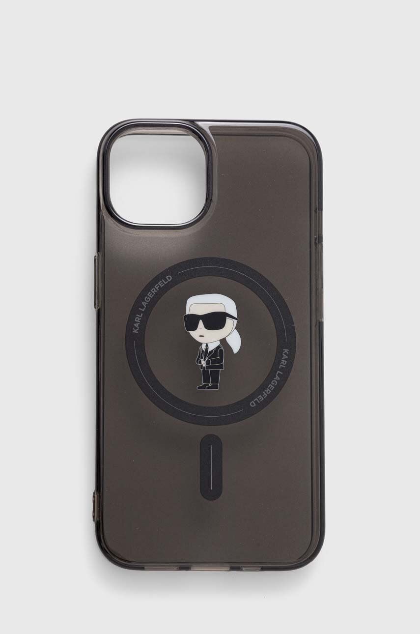 Karl Lagerfeld Husă pentru telefon iPhone 14 / 15 / 13 6.1" culoarea negru Karl Lagerfeld Husă pentru telefon iPhone 14 / 15 / 13 6.1" culoarea negru
