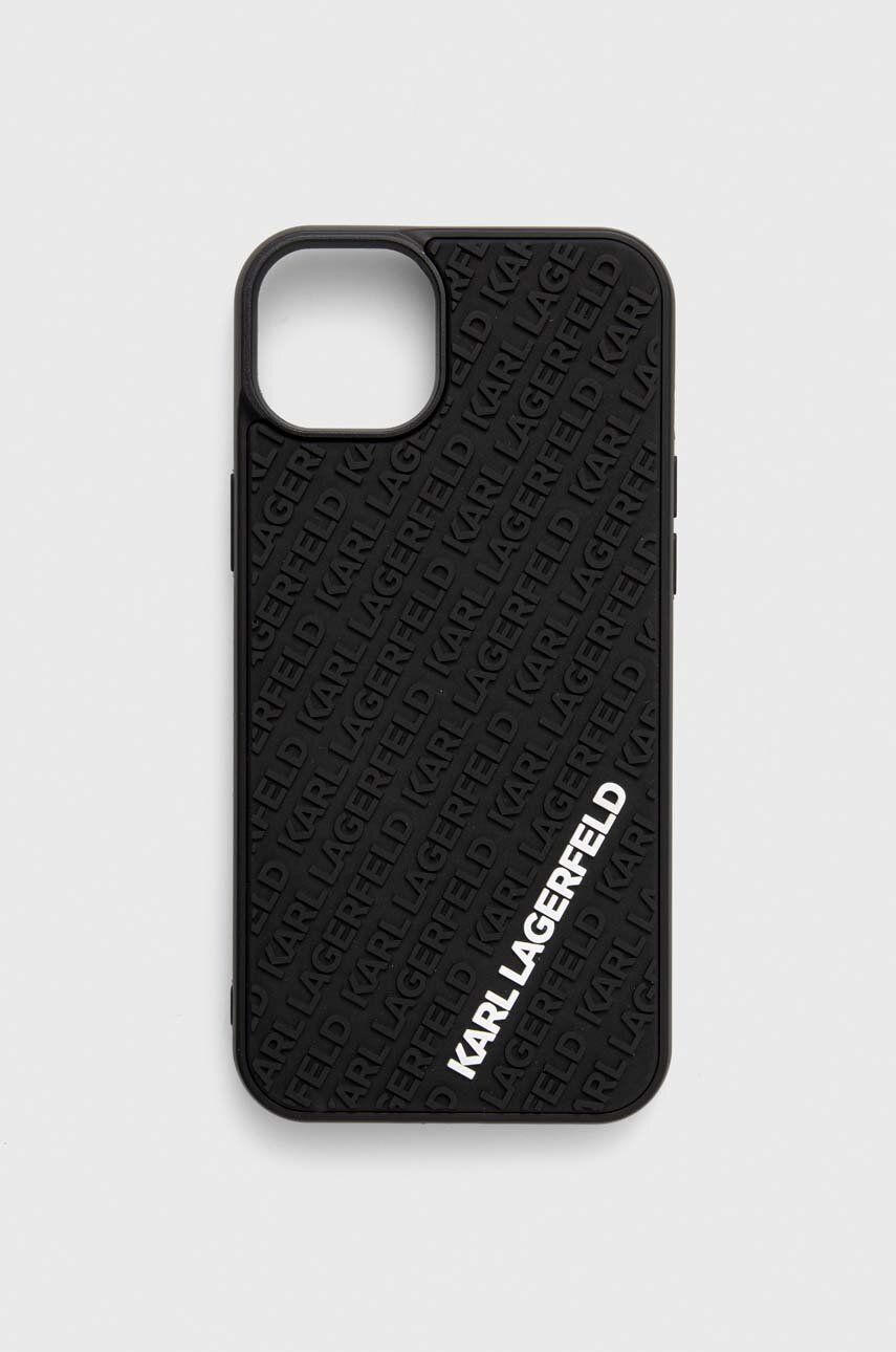 Karl Lagerfeld Husă pentru telefon iPhone 15 Plus / 14 Plus 6.7" culoarea negru Karl Lagerfeld Husă pentru telefon iPhone 15 Plus / 14 Plus 6.7" culoarea negru