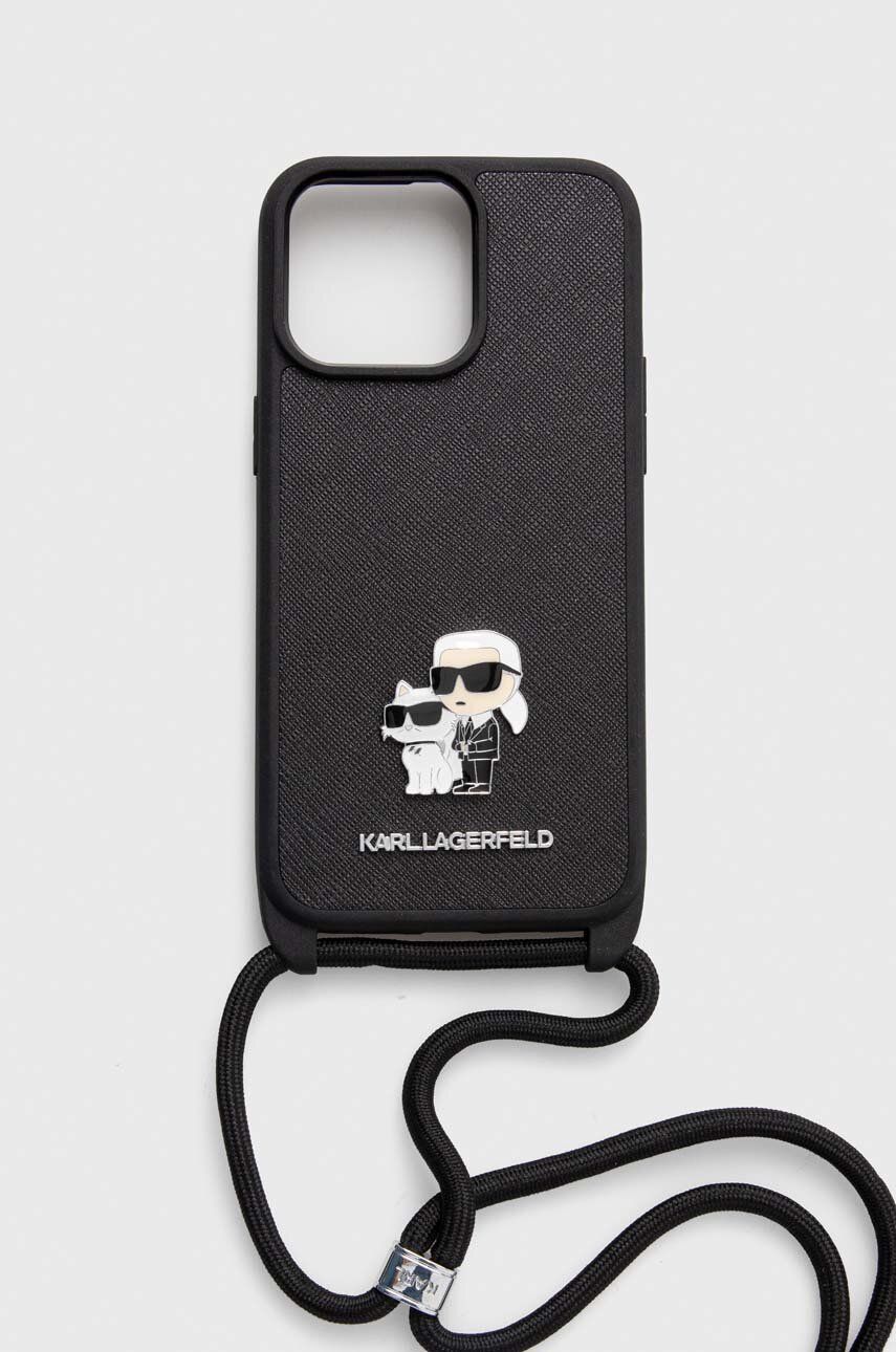 Karl Lagerfeld Husă pentru telefon iPhone 15 Pro Max 6.7" culoarea negru Karl Lagerfeld Husă pentru telefon iPhone 15 Pro Max 6.7" culoarea negru