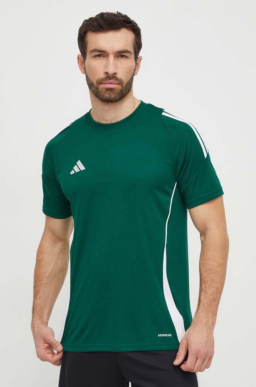 adidas Performance tricou de antrenament Tiro 24 culoarea verde, cu imprimeu IS1017 adidas Performance tricou de antrenament Tiro 24 culoarea verde, cu imprimeu IS1017