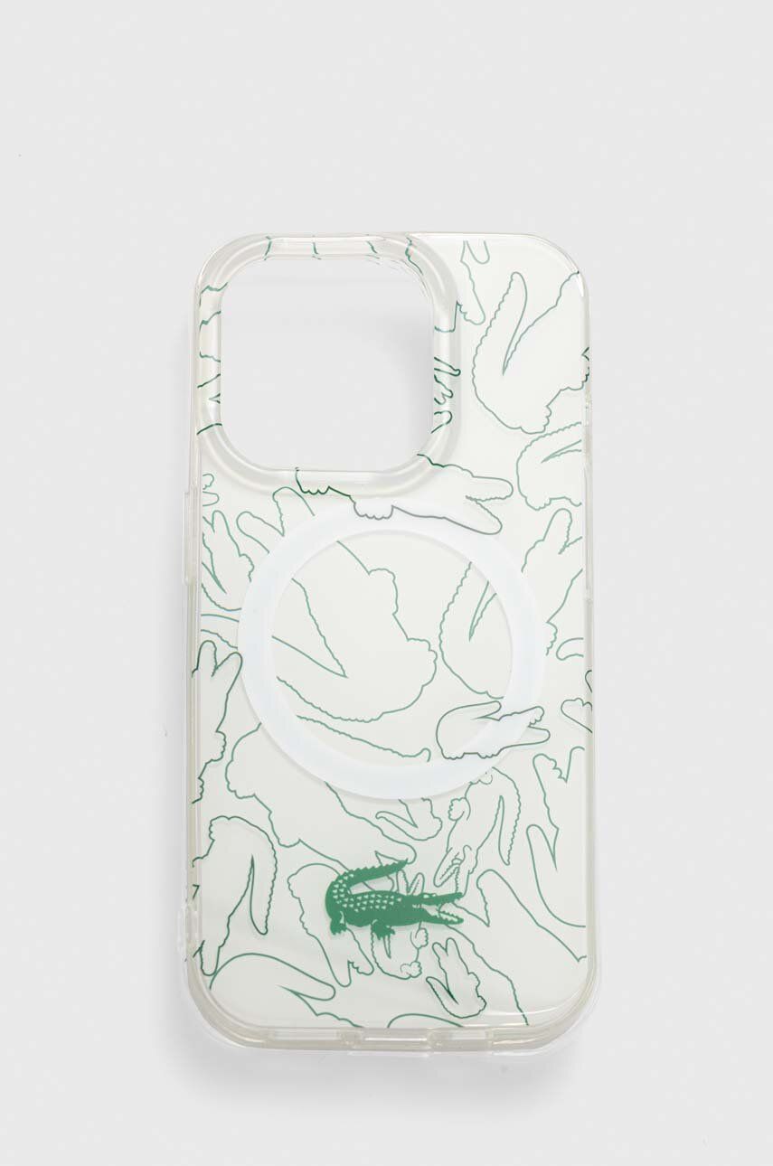 Lacoste Husă pentru telefon iPhone 15 Pro 6.1" culoarea alb Lacoste Husă pentru telefon iPhone 15 Pro 6.1" culoarea alb