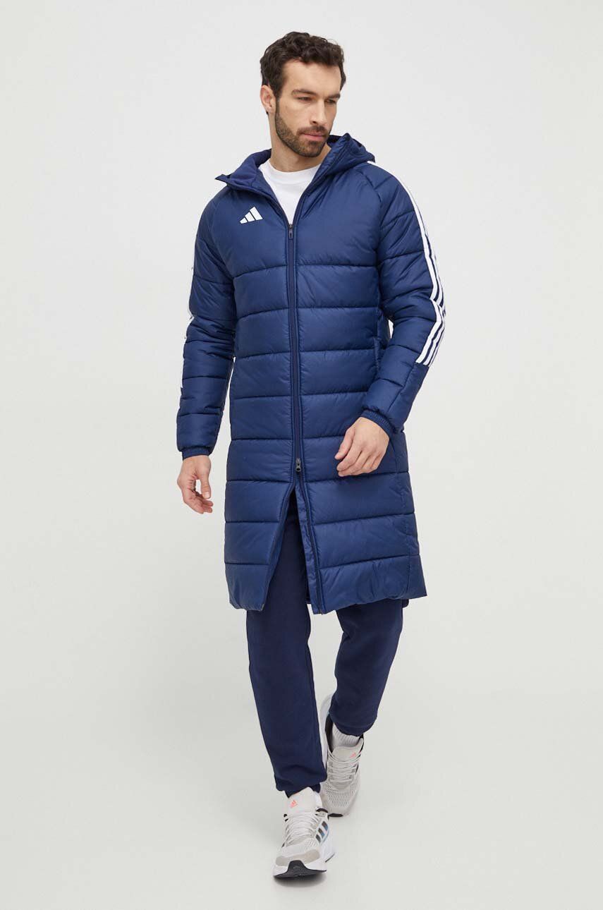 adidas Performance geacă TIRO bărbați, culoarea bleumarin, de iarnă IR9502 adidas Performance geacă TIRO bărbați, culoarea bleumarin, de iarnă IR9502