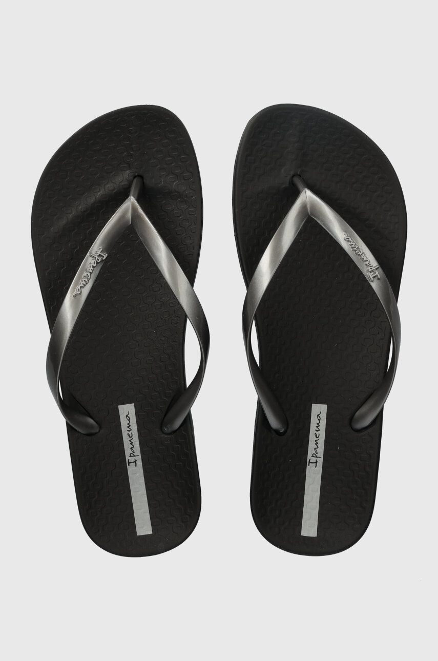 Ipanema slapi ANAT CONNECT femei, culoarea negru, cu toc plat, 83475-AR106 Ipanema slapi ANAT CONNECT femei, culoarea negru, cu toc plat, 83475-AR106