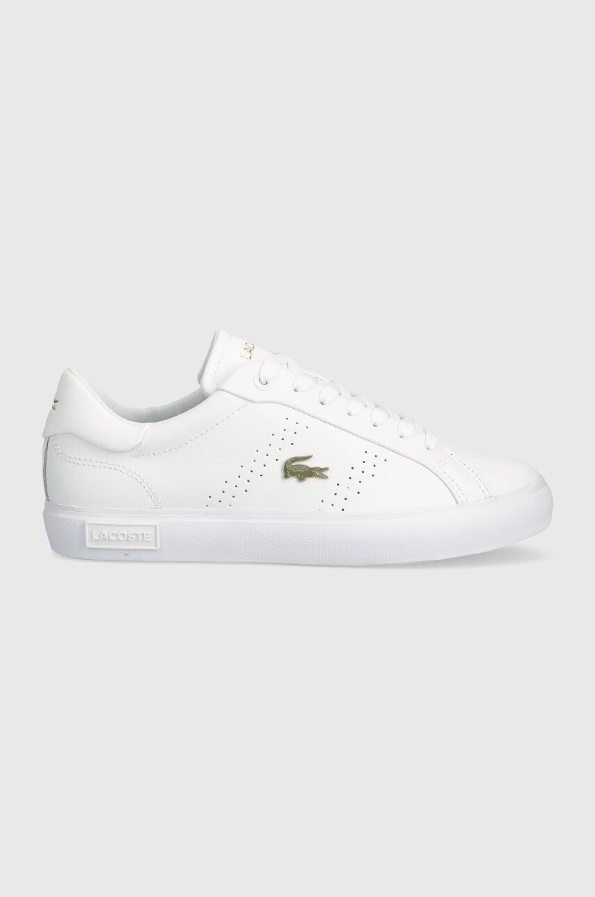 Lacoste sneakers din piele Powercourt 2.0 Leather culoarea alb, 47SFA0072 Lacoste sneakers din piele Powercourt 2.0 Leather culoarea alb, 47SFA0072