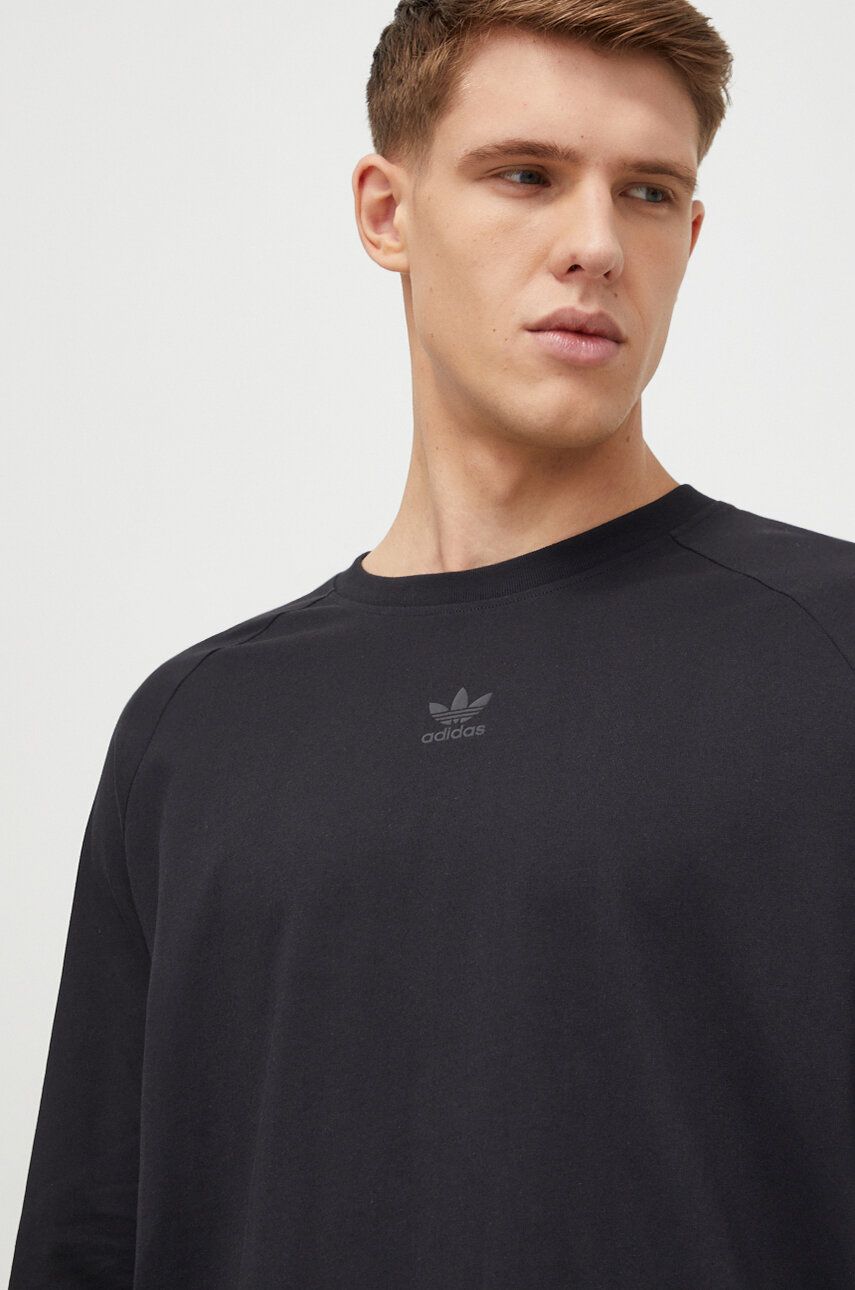 adidas Originals longsleeve din bumbac culoarea negru, cu imprimeu IM9879 adidas Originals longsleeve din bumbac culoarea negru, cu imprimeu IM9879