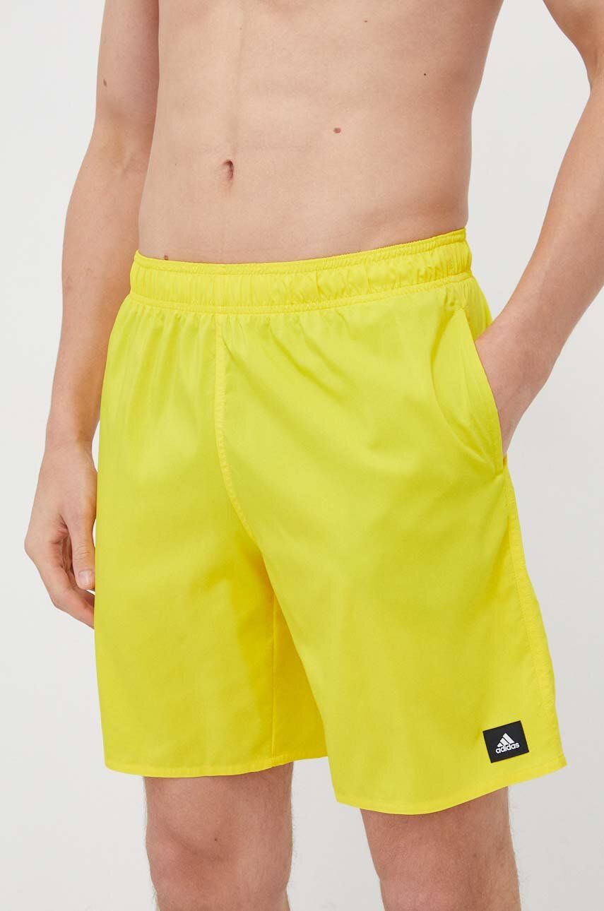 adidas Performance pantaloni scurți de baie Solid CLX culoarea galben IR6218 adidas Performance pantaloni scurți de baie Solid CLX culoarea galben IR6218